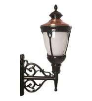 AVONNI BAP-68026-BSY-OP Kahverengi/Siyah Boyalı Dış Mekan Aydınlatma E27 Aluminyum Polikarbon Cam 50x30cm