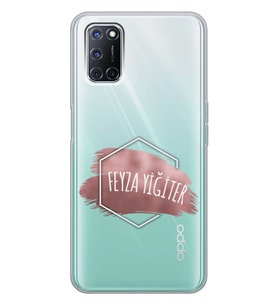 Oppo Rose Brush Tasarımlı Şeffaf Telefon Kılıfı