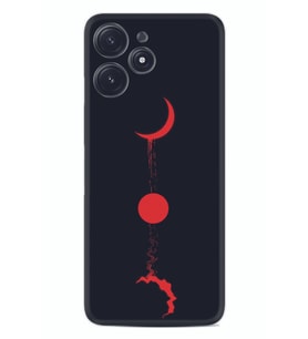 Xiaomi Poco M6 Pro 5G Kılıf Silikon Desen Özel Seri Red Moon 1710