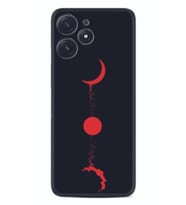 Xiaomi Poco M6 Pro 5G Kılıf Silikon Desen Özel Seri Red Moon 1710
