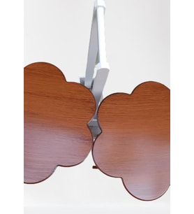 Zigon Çanta 90103 Sehpa Papatya Model 2li Takım Ahşap MDF Ceviz Renk Uyum El Yapı