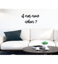BK Home If Not Now When? Ahşap Duvar Yazısı (Siyah)