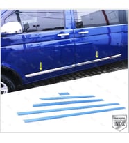 VW T6 Transporter Krom Yan Kapı Çıtası 5 parça 2015 ve üzeri Paslanmaz Çelik KISA ŞASE