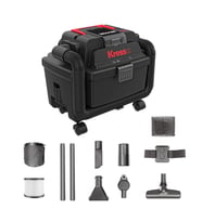 Kress KH035.9 20Volt 250W/17Kpa Kömürsüz Flexi Esnek Hortumlu Profesyonel Şarjlı Islak/Kuru Süpürge & Üfleme (Akü Dahil Değildir)