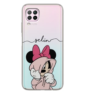 Huawei Sweatli Minnie Tasarımlı Şeffaf Telefon Kılıfı