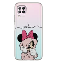 Huawei Sweatli Minnie Tasarımlı Şeffaf Telefon Kılıfı