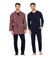 PİERRE CARDİN 5615 3LÜ ERKEK ROB TAKIM (Bordo)