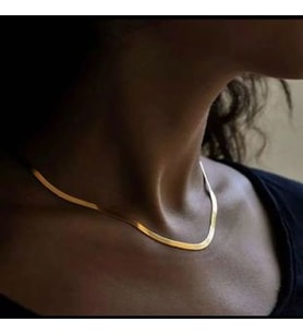 KISA ORTA KALIN İTALYAN EZME ZİNCİR KADIN KOLYE GOLD ÇELİK ÜZERİ ALTIN KAPLAMA 2YIL GARANTİ BELGELİ