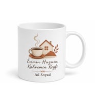 Kişiye Özel Ev Keyfi Yazılı Baskılı Kupa Bardak İsimli Hediye