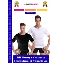 #ErkekKorse Dik Duruş Vücut Bel Göğüs Toparlayıcı Göbek Sıkılaştırıcı Kısa Kol Korse Atlet 6'lı Set