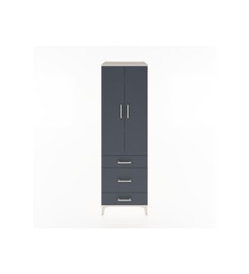 Hyperion Dolap 4 Raflı 3 Çekmeceli 2 Kapaklı 60x44x195 Aytaşı-Antrasit