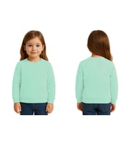 Unisex Düz Baskısız Çocuk Sweatshirt  3 İplik Şardonlu Kumaş (Mint Yeşili)