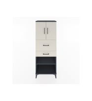 Hyperion Dolap 3 Raflı 2 Çekmeceli 2 Kapaklı 60x44x163 Antrasit-Aytaşı