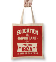 Education Is Important Ibiza Is Importantes Bez Çanta Uzun Saplı