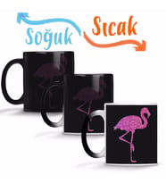 Flamingo 001 Sihirli Kupa Bardak Porselen