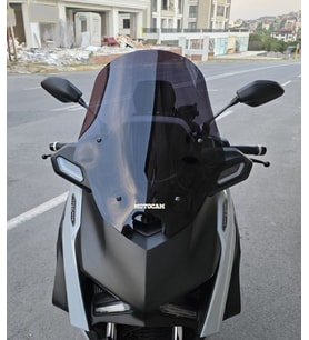MOTOCAM Yamaha Xmax Techmax Ön Cam 2025-2026 Model 52cm Siyah Renkli 4mm Asansörlü