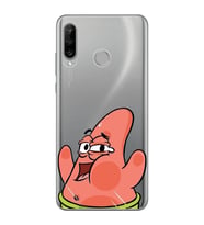 Huawei P30 Lite Uyumlu Patrick Star Desenli Şeffaf Telefon Kılıfı