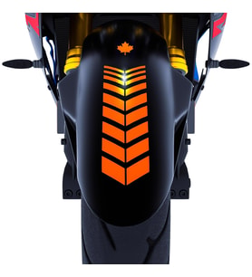 2 Adet Sport Motosiklet Çamurluk Floresan Turuncu Kask Sticker Çınar Extreme