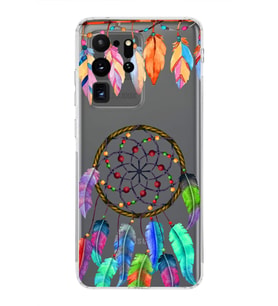 PrintiFy Samsung Galaxy S20 Ultra ile Uyumlu 1mm Slim Fit Nazar Boncuğu 6 Baskılı Şeffaf  Kılıf