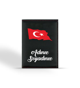 Ruhsat Kabı Kişiye Özel Türk Bayraklı