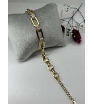 Zirkon Taşlı Pirinç Zirkon Bileklikler 17+3 Cm - Kbl0311