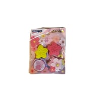 GIPTA K234100 GARDEN MİNİ ÇİÇEK ŞEKİLLİ RENKLİ SİLGİ 4'LÜ PAKET