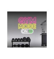 GYM MODE ON Yazılı ve Şekilli Neon Tabela