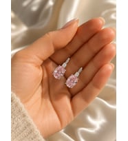 925 Ayar Gümüş Ice Cut Oval Zirkon Taşlı Küpe – Ekstra Parlak Işıltılı Lüks Tasarım, Hediyelik