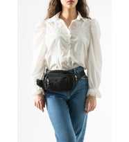 Unisex Çok Cepli, Su Geçirmez, Çapraz Askılı Bel Çantası (Freebag) Siyah Model: 571-7J