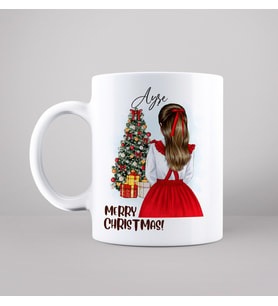 Mutlu Yıllar & Merry Christmas & Yılbaşı Tasarımlı Kupa Kişiye Özel