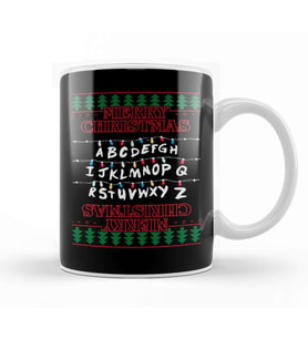 Stranger Things Merry Christmas Lights Knit Kupa Bardak Porselen