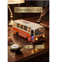 Sesli ve Işıklı Sürtmeli Nostaljik Halk Otobüsü Mercedes O302