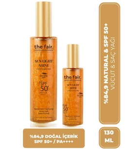 the fair. Sun Light Shine Spf 50+ /PA++++ Parıltılı Güneş Koruyucu Vücut Ve Saç Yağı 130 ml