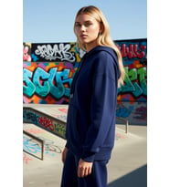 Kadın Kapüşonlu Düşük Kol Fermuarlı Sweatshirt Uzun Kollu Kalıp Fonksiyonel Dayanıklı Spor