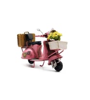 Dekoratif Metal Scooter Önü Sepetli