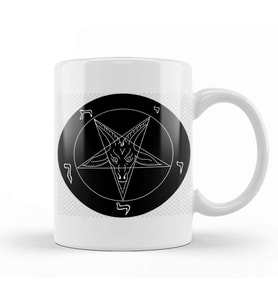 New Black Goat Of Mendes Pentagram Satan Satanic Seal Of Baphomet Metal 666 Devil Gift 01 Kupa Bardak Porselen