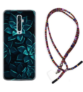 Oppo Reno 2Z 4 Lite 4 Pro 5 6 7 A31 Kılıf Boyun Asklı Rasta Silikon Mistik Çiçekler 1650