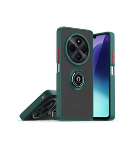 Durukar® Realme C75 4G Kılıf Montreal Yüzüklü Silikon Kapak - Yeşil
