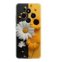 Xiaomi 14C Kılıf Boutique Baskılı Resimli Sarı Beyaz Çiçek Pcode -044