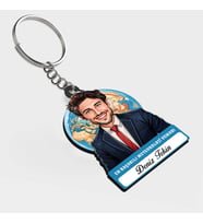 Karikatürlü - Erkek Meteoroloji Uzmanı İsimli Anahtarlık