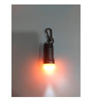 Metal Kırmızı Silikon Uçlu Anahtarlık Işıklı Fener Saat Pilli 10x2cm 1 Adet
