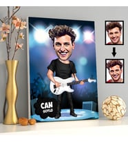Popstar Karikatürlü Kanvas Tablo