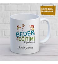 Kişiye Özel İsim Yazılabilir Bedeneğitimi Öğretmeni Kupa Bardak
