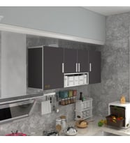 Kenzlife hazır mutfak floro32 gri 060*150*32 mutfak banyo dolabı kapaklı raflı (Karışık)