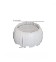 SİLİKON KALIP TAŞ TOZU İTHAL MUHTELİF DİKEY ÇİZGİLİ MUMLUK SAKSI KALIBI EPOKSİ REÇİNE HB175-0139 (Beyaz)