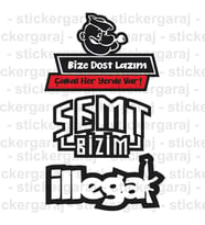 resimli yazılı Araba Sticker etiket seti - motosiklet bisiklet otomobil cam duvar buzdolabı kask atv laptop tablet uyumlu coklu set etiket