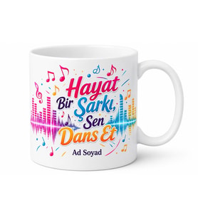 Pop Müzik Dinleyenlere Özel Dans Pisti Hit Şarkılar Eğlenceli Ritim Kupa Bardak Hediye