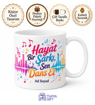 Pop Müzik Dinleyenlere Özel Dans Pisti Hit Şarkılar Eğlenceli Ritim Kupa Bardak Hediye
