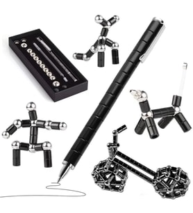 Metal Dönüştürülebilir Fidget Magnetic Pen  Stres Azaltıcı Masa Oyuncağı