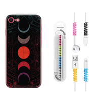 Apple iPhone 5 6 7 8 Plus Se XR Kılıf Kablo Koruma Spiral Silikon Epiclys 1645